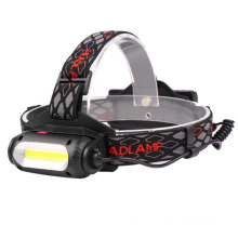 USB Rechargeable 1000 Lumen Green Red Light COB Hunting LED Headlamp 360 Degree Rotatable Dual Head LED Head Torch